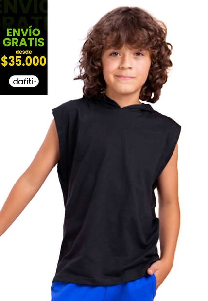 Camiseta Infantil Masculino Negro Mp 3803