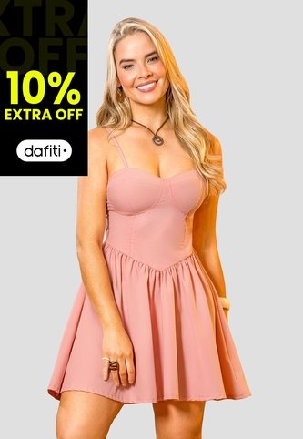 Vestido Corto Mujer Rosa Polvo Mp 114279 MP