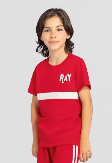 Camiseta Niños Infantil Rojo Mp 111171