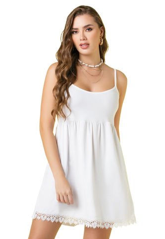 Vestido Corto Mujer Blanco Mp 9700 MP