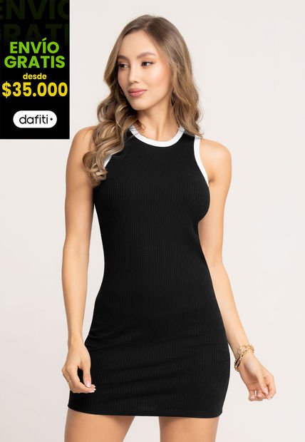 Vestido Corto Mujer Negro Mp 170