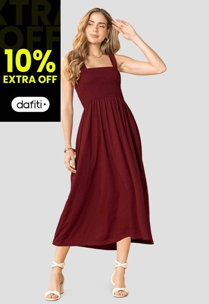 Vestido Corto Mujer Merlot Mp 114423