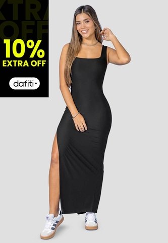 Vestido Largo Mujer Negro Mp 114381 MP