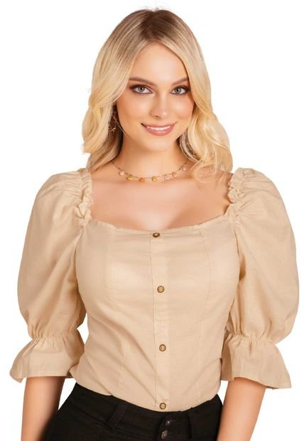 Blusa Mujer Beige Mp 92529