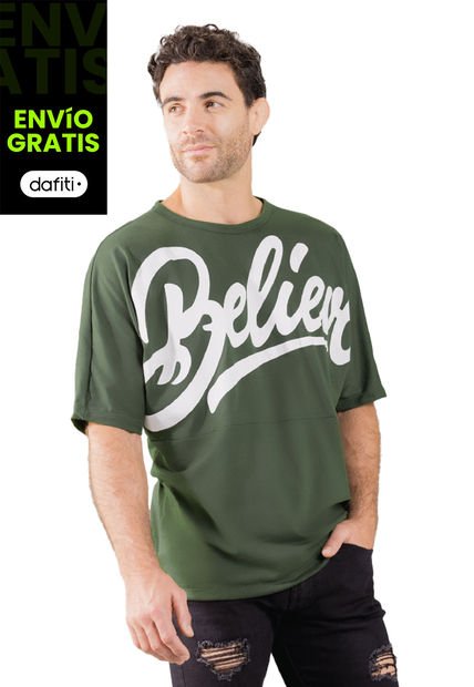 Camiseta Hombre Verde Mp 5826