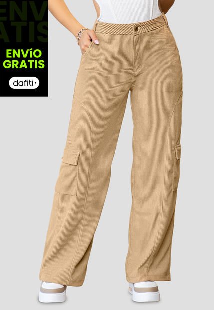 Pantalón Mujer Beige Mp 104198