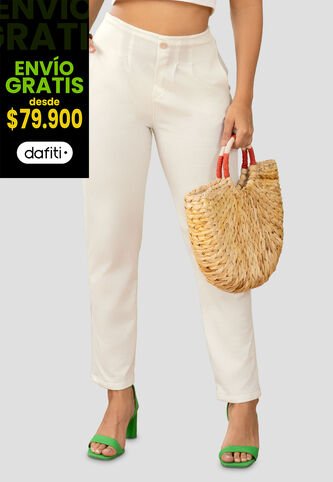 Pantalón Mujer Marfil Mp 1785 MP