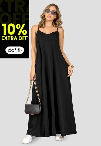 Vestido Largo Mujer Negro Mp 114391 MP