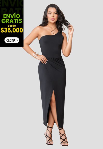 Vestido Mujer Negro Mp 104199