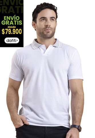 Polo Hombre Blanco Mp 4104 MP