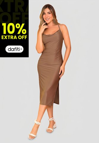 Vestido Largo Mujer Chocolate Mp 114185 MP