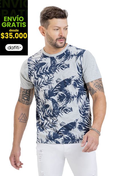 Camiseta Hombre Gris Mp 2924