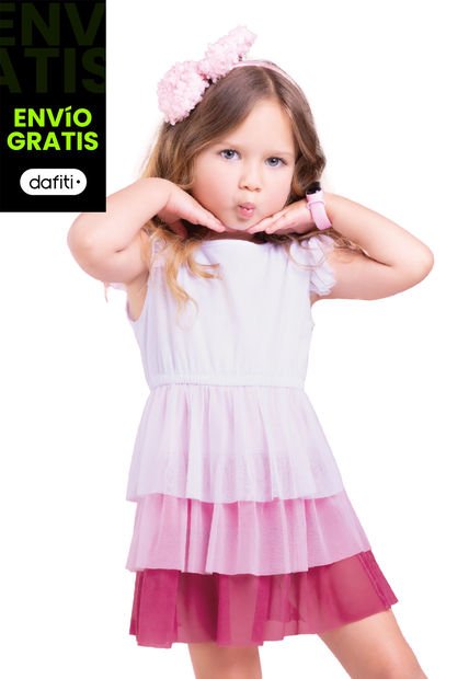 Vestido Infantil Femenino Multicolor Mp 2901