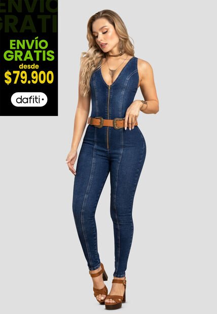 Enterizo Largo Mujer Azul Mp 104346