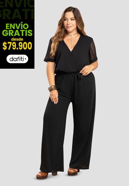Enterizo Largo Mujer Negro Mp 104023