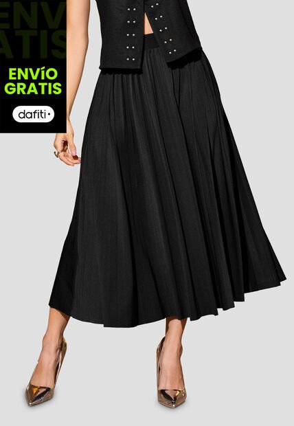 Falda Larga Mujer Negro Mp 112631