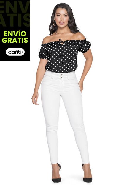 Pantalón Mujer Blanco Mp 6718
