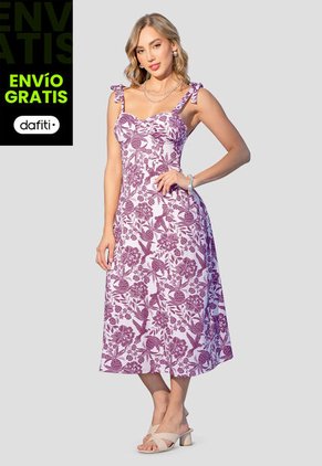 Vestido Mujer Estampado Mp 107978