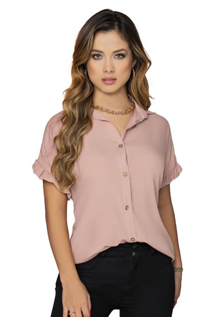 Camisa Mujer Rosa Mp 7748