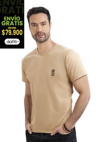 Camiseta Hombre Beige Mp 7766 MP