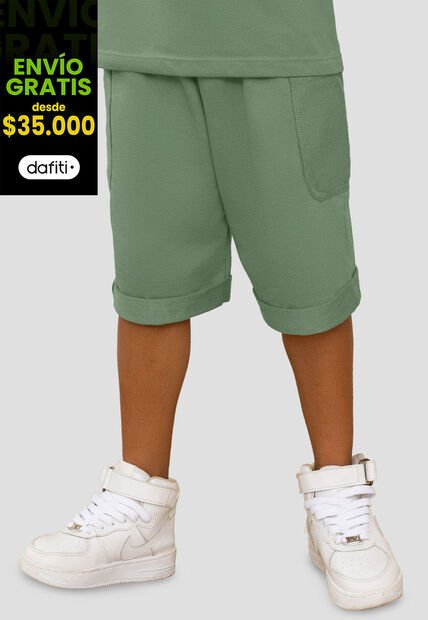 Bermuda Paq X2 Niños Infantil Multicolor Mp 107258