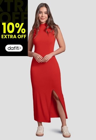 Vestido Largo Mujer Rojo Mp 103739 MP