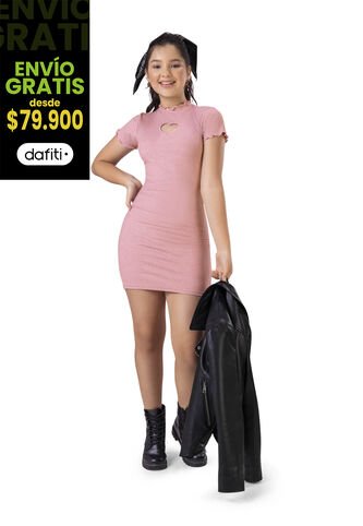 Vestido Infantil Rosa Mp 6493 MP