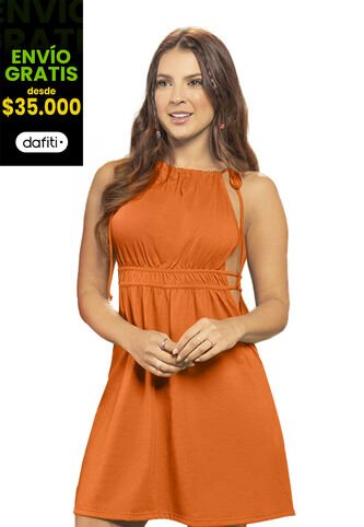 Vestido Corto Mujer Naranja Mp 7186 MP