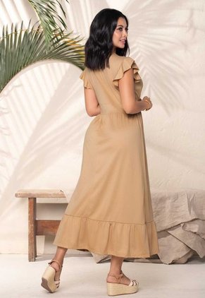 Vestido Largo Mujer Beige Mp 869