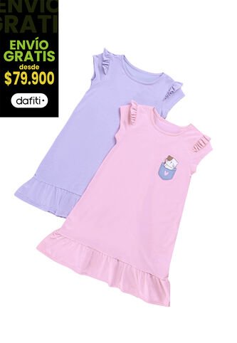 Vestido Paq X2 Infantil Multicolor Mp 1156 MP