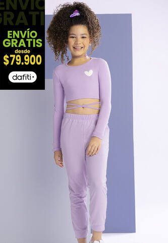 Conjunto Infantil Femenino Lila Mp 100485 MP