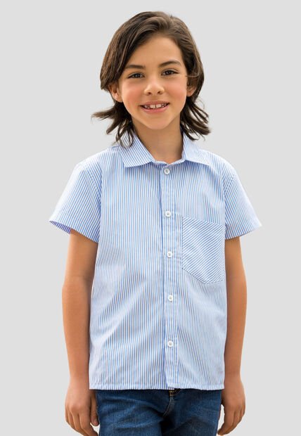 Camisa Infantil Niños Azul Baby Mp 110869