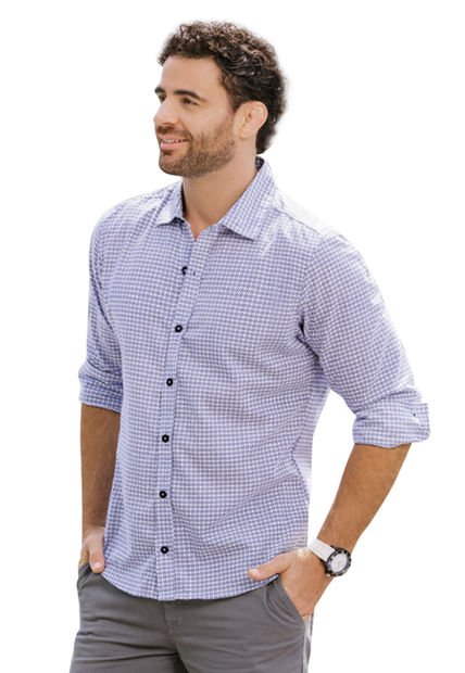 Camisa Hombre Azul Mp 6872