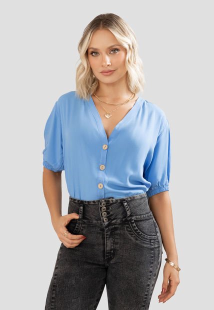 Blusa Mujer Azul Mp 5809