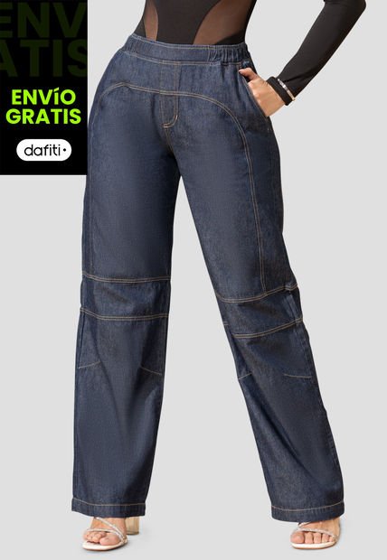 Pantalón Mujer Azul Oscuro Mp 103244