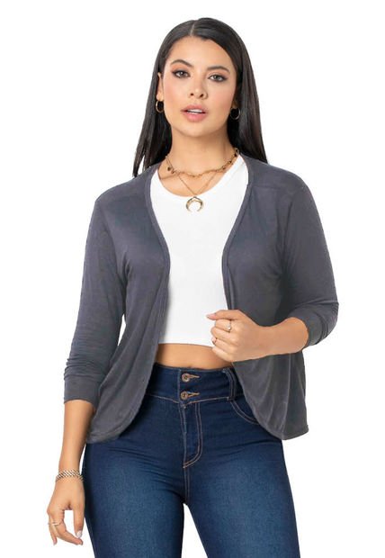 Saco Tejido Mujer Gris Mp 61542