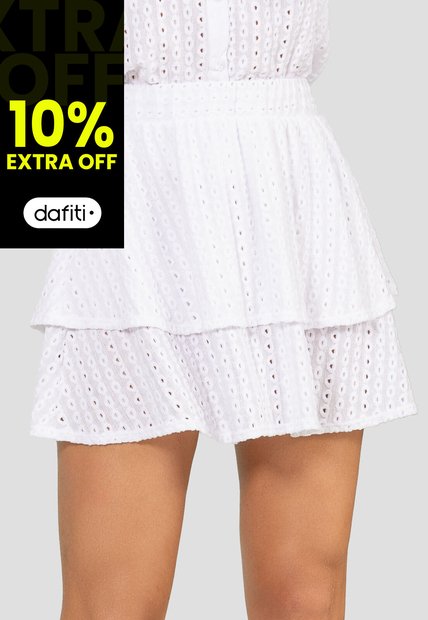 Falda Corta Mujer Blanco Mp 110536