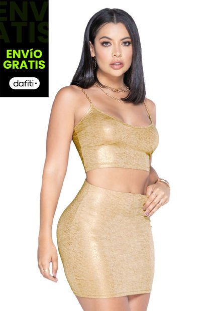 Conjunto Mujer Dorado Mp 4034