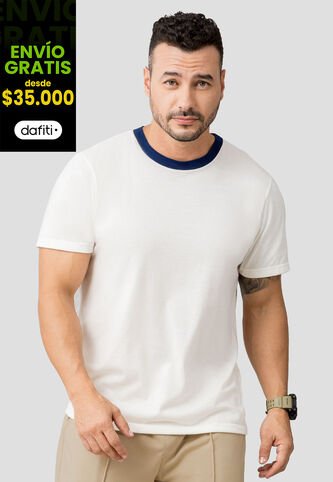 Camiseta Hombre Crema Mp 110530 MP