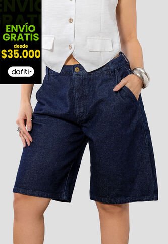 Bermuda Mujer Azul Oscuro Mp 113742 MP
