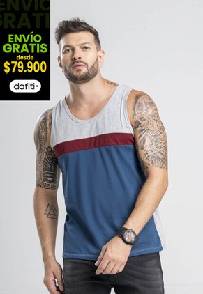 Camisilla Masculino Azul Petróleo Oscuro Mp 96536