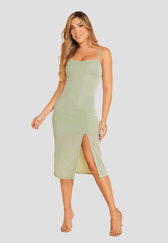 Vestido Largo Mujer Verde Matcha Mp 108409 MP