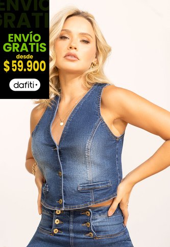 Chaleco Mujer Azul Medio Mp 107891 MP