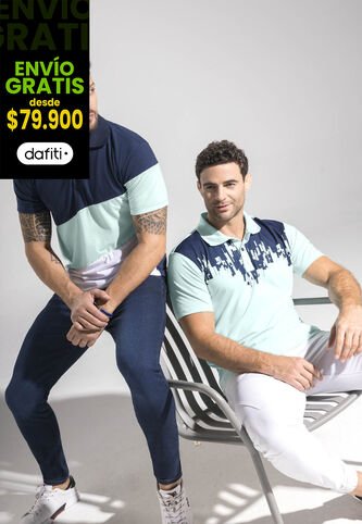 Polo Masculino Azul Navy Mp 1875 MP