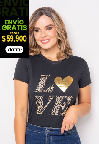 Camiseta Mujer Negro Mp 108348 MP