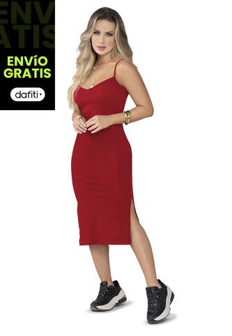 Vestido Largo Mujer Rojo Mp 5164 MP