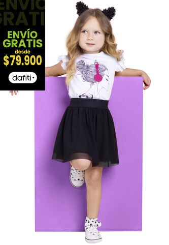 Conjunto Infantil Femenino Blanco Mp 3180 MP