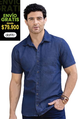 Camisa Hombre Azul Mp 07984 MP