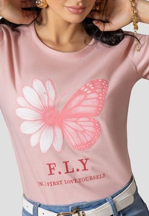 Camiseta Mujer Rosa Polvo Mp 112399