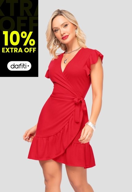 Vestido Corto Mujer Rojo Mp 106852